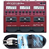 Zoom B3n - Aparato de efectos múltiple para graves y cable de instrumentos Keepdrum (3 m)